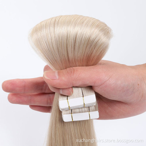Double Drawn Russian Tape In Hair Extensions